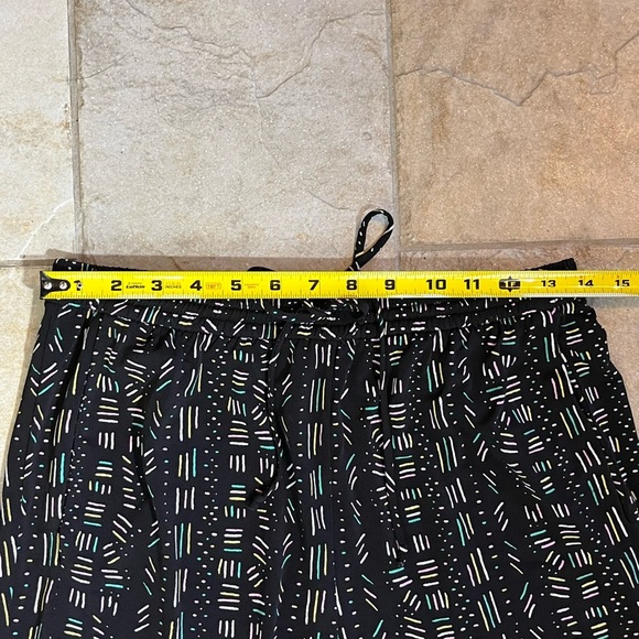 BCBG Generation Women’s Black 80s 90s Y2K Geometric Abstract Pull On Pants Sz S - Picture 6 of 8
